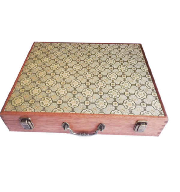 003 45*32*4.5cm Xuan Rice Paper Booklet Sumi-E Painting Calligraphy Brochure Rosewood Wooden Box Storage Silk Case