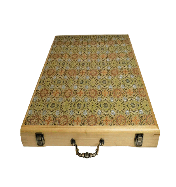 Art Paper Booklet for Painting Calligraphy  Song Brocade Cinnamomum Camphora wood Jewelry Gift Necklace Box