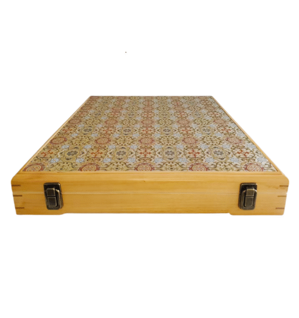 Art Paper Booklet for Painting Calligraphy  Song Brocade Cinnamomum Camphora wood Jewelry Gift Necklace Box