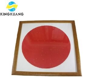 33*33 cm Xuan Paper Artwork Calligraphy Painting Brown Color Wooden Frame