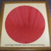 33*33 cm Xuan Paper Artwork Calligraphy Painting Brown Color Wooden Frame