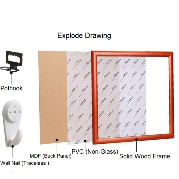 A 4  Xuan Paper  Japanese Sumi-E Painting Paper Calligraphy  Shu Dao Paper Red Burlywood Rosewood Color Normal Solid Wooden Mounted Frame