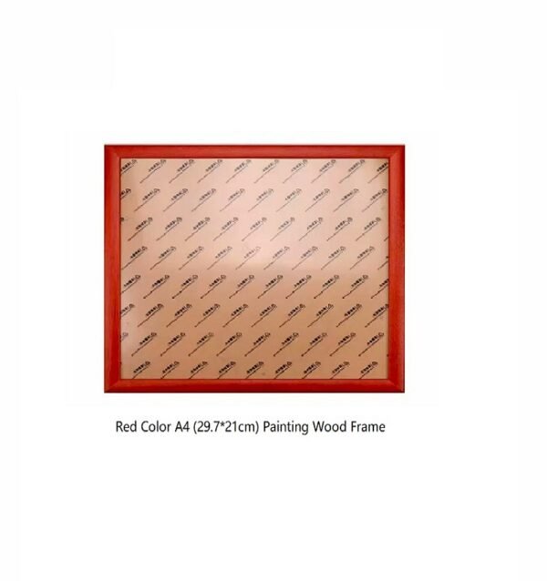 Red Color A 4 Xuan Paper Japanese Sumi-E Painting Paper Calligraphy Shu Dao Paper Red Burlywood Rosewood Color Normal Solid Wooden Mounted Painting Frame