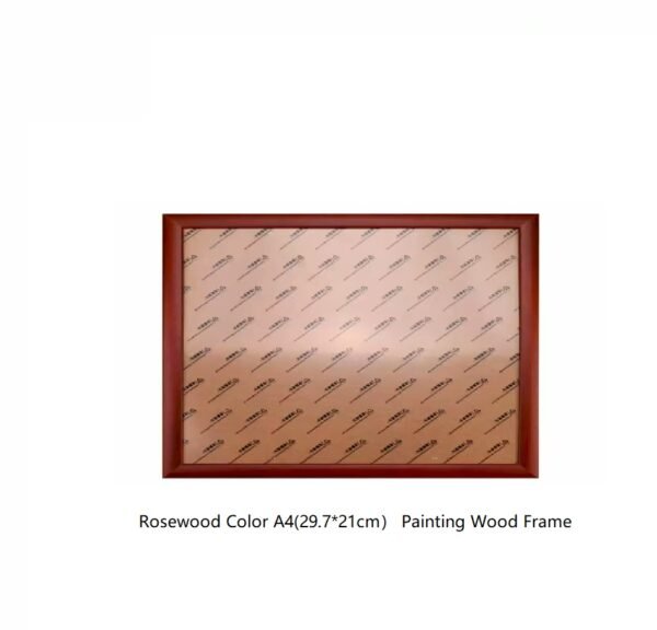 A 4  Xuan Paper  Japanese Sumi-E Painting Paper Calligraphy  Shu Dao Paper Red Burlywood Rosewood Color Normal Solid Wooden Mounted Frame