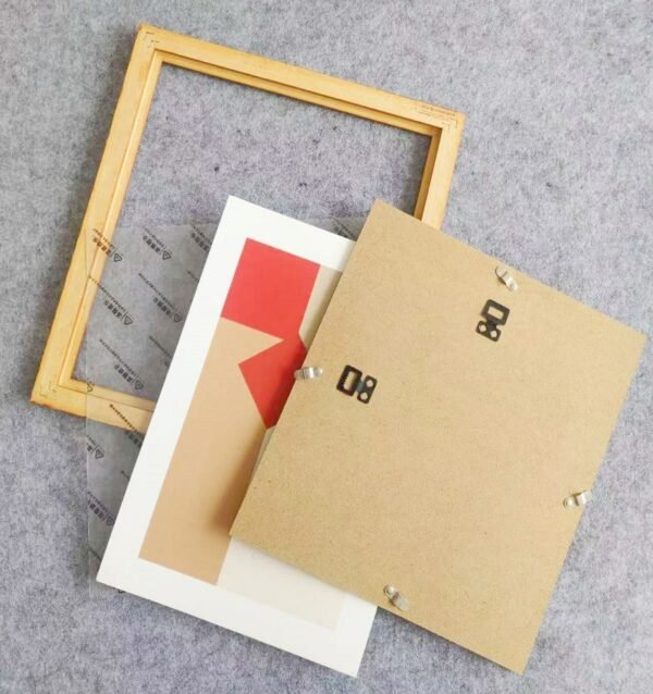 A 4  Xuan Paper  Japanese Sumi-E Painting Paper Calligraphy  Shu Dao Paper Red Burlywood Rosewood Color Normal Solid Wooden Mounted Frame