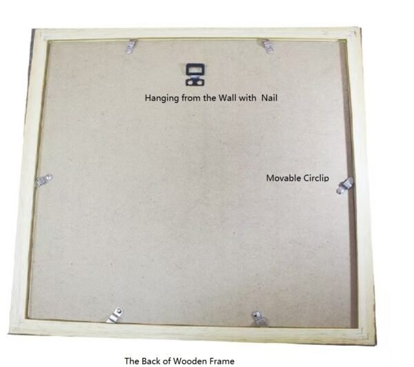 33*33 cm Xuan Paper Artwork Calligraphy Painting Brown Color Wooden Frame