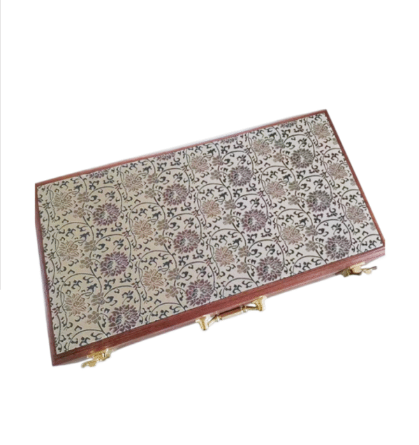 001 40*18*4.5cm Sapele Entandrophragma cylindricum Song Brocade Faces Wood Box Ancient Book Package Box