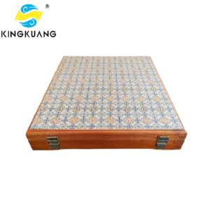 37*37*2.5cm  Square Solid Wood Sapele Wood  Xuan Paper Brochure Song Brocade Package  Luxury Jewerly Box