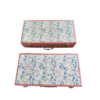 32*16*4.5cm Xuan Paper Booklet Solid Wooden Box with Song Brocade Fabric Faces Package Case