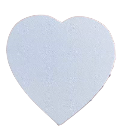Heart-shaped  Nature Cotton Linen Blended  Oil Painting  Frame