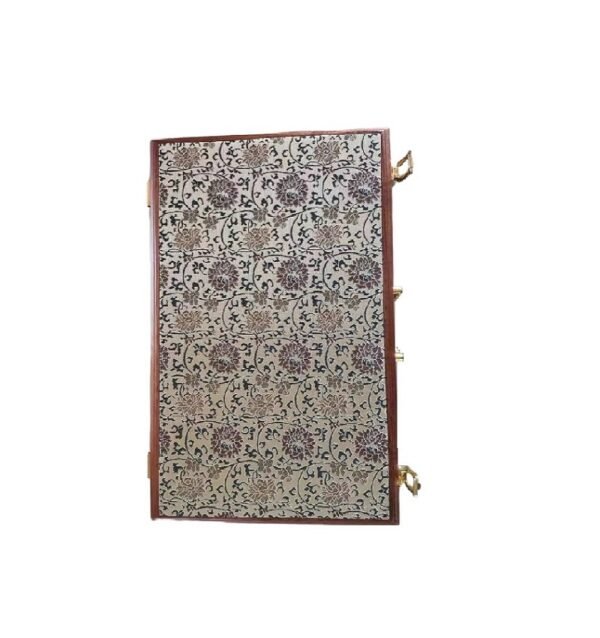 003 40*18*4.5cm Sapele Entandrophragma cylindricum Song Brocade Faces Wood Box Ancient Book Package Box