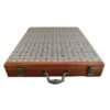 003 37*37*2.5cm Square Solid Wood Sapele Wood Xuan Paper Brochure Song Brocade Package Luxury Jewerly Box