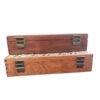 32*16*4.5cm Xuan Paper Booklet Solid Wooden Box with Song Brocade Fabric Faces Package Case