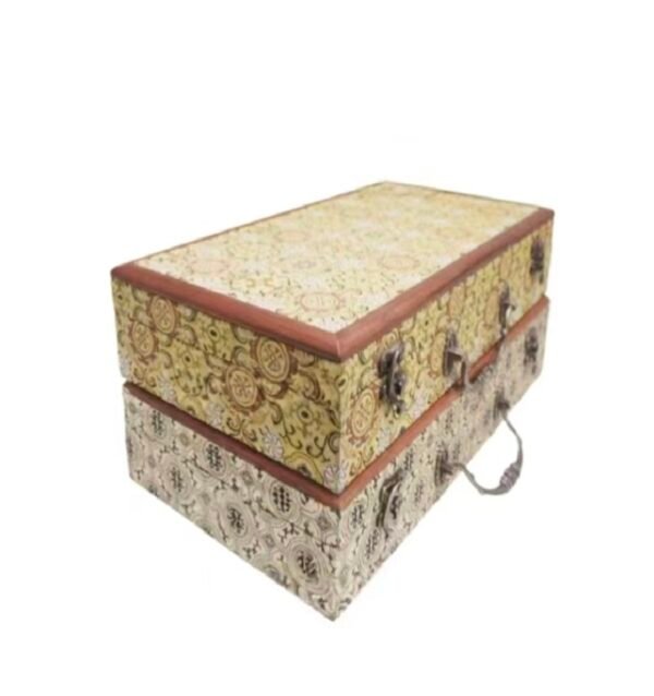32*16cm Xuan Paper  Folding Album for Painting Calligraphy Press Wooden Frame Brocade Box