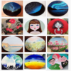 Oval  Oil Painting Canvas  Oval   Artist Frame