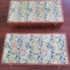 32*16*4.5cm Xuan Paper Booklet Solid Wooden Box with Song Brocade Fabric Faces Package Case