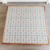 007 37*37*2.5cm Square Solid Wood Sapele Wood Xuan Paper Brochure Song Brocade Package Luxury Jewerly Box