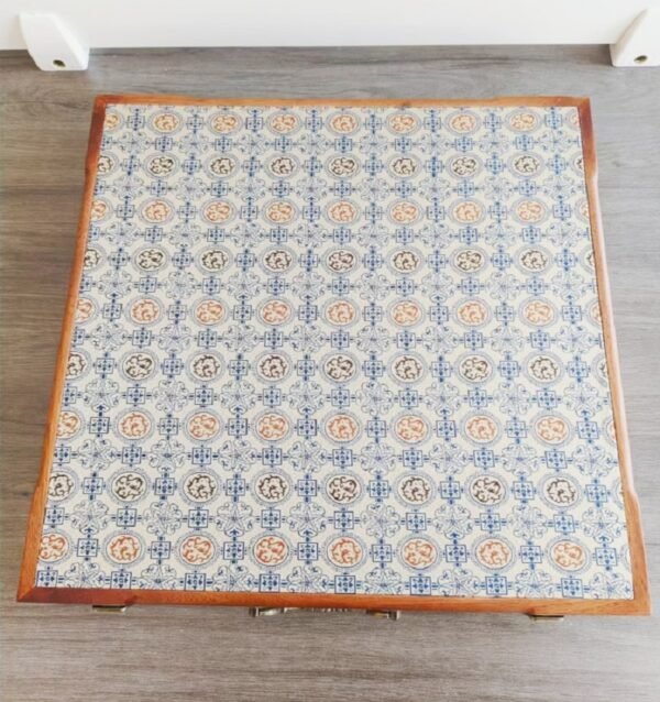 007 37*37*2.5cm Square Solid Wood Sapele Wood Xuan Paper Brochure Song Brocade Package Luxury Jewerly Box