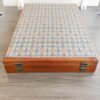 008 (1) 37*37*2.5cm Square Solid Wood Sapele Wood Xuan Paper Brochure Song Brocade Package Luxury Jewerly Box