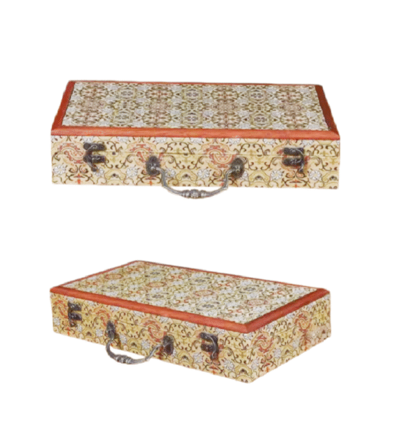 32*16cm Xuan Paper  Folding Album for Painting Calligraphy Press Wooden Frame Brocade Box