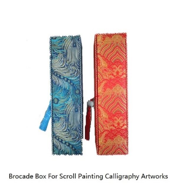 Xuan Paper Scroll Painting Calligraphy Song Brocade Box