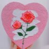 Heart-shaped  Nature Cotton Linen Blended  Oil Painting  Frame