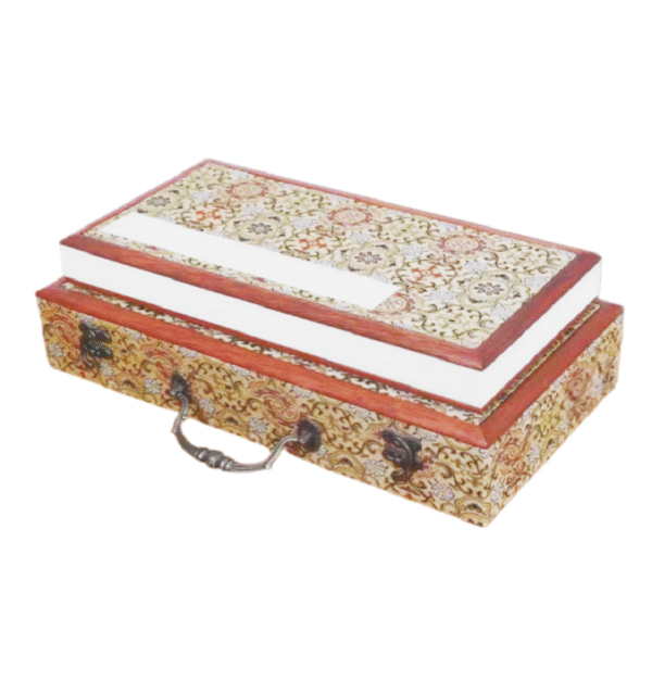32*16cm Xuan Paper  Folding Album for Painting Calligraphy Press Wooden Frame Brocade Box