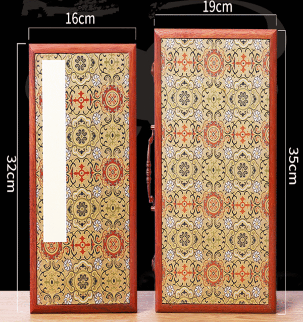 32*16cm Xuan Paper  Folding Album for Painting Calligraphy Press Wooden Frame Brocade Box