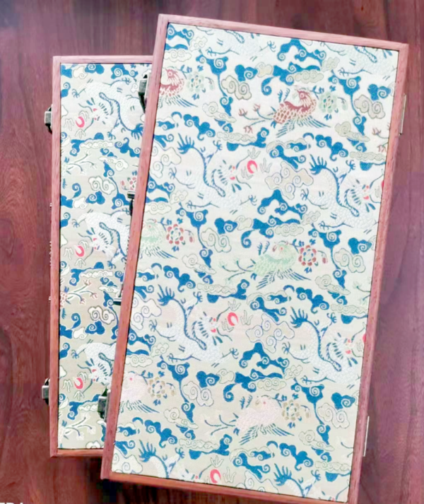 Wooden Box with Song Brocade Fabric