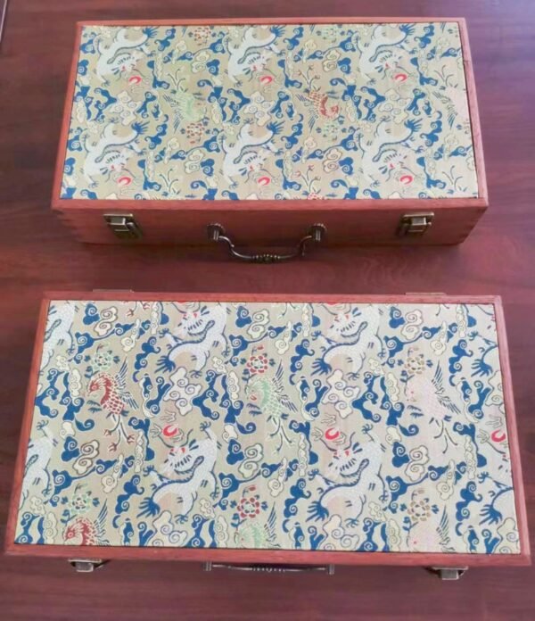 Wooden Box with Song Brocade Fabric