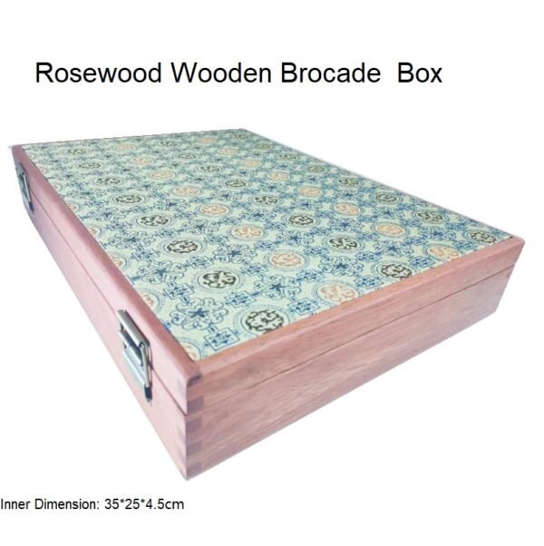 35*25*4.5cm Xuan Paper  Rosewood Song Brocade Box Package Case