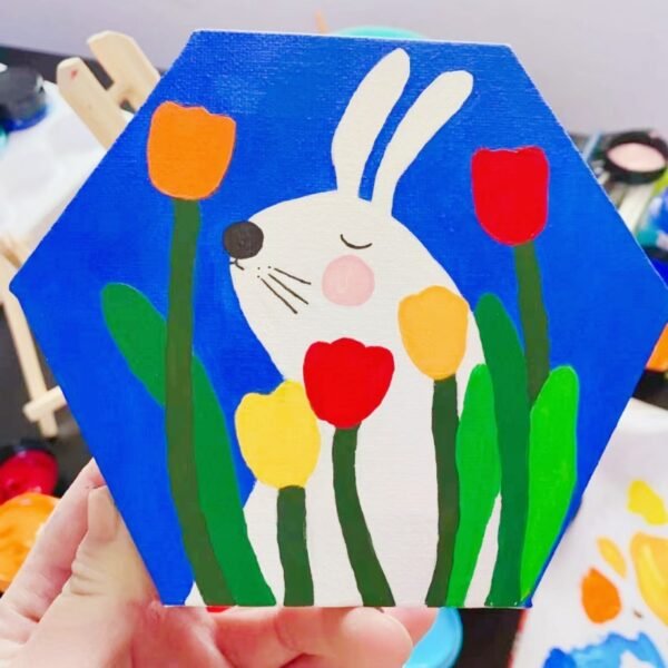 Hexagon Pure Cotton Oil Painting  Acrylic Painting  Watercolor Painting Frame