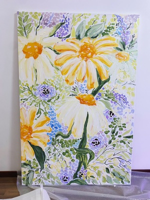 Rectangle Pure Cotton  Linen Blended Oil Painting Frame