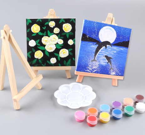 Square  Natural Cotton  Linen Blended Artist Oil Painting Canvas Frame