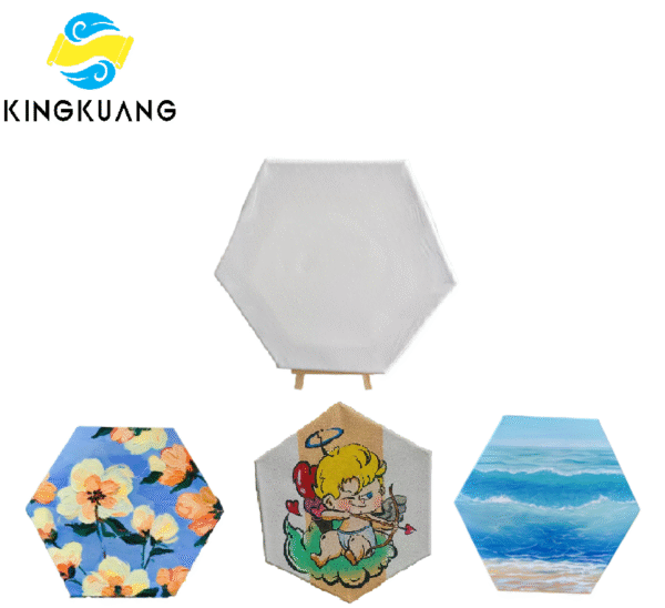 Hexagon Pure Cotton Oil Painting  Acrylic Painting  Watercolor Painting Frame