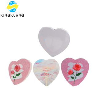 Heart-shaped  Nature Cotton Linen Blended  Oil Painting  Frame