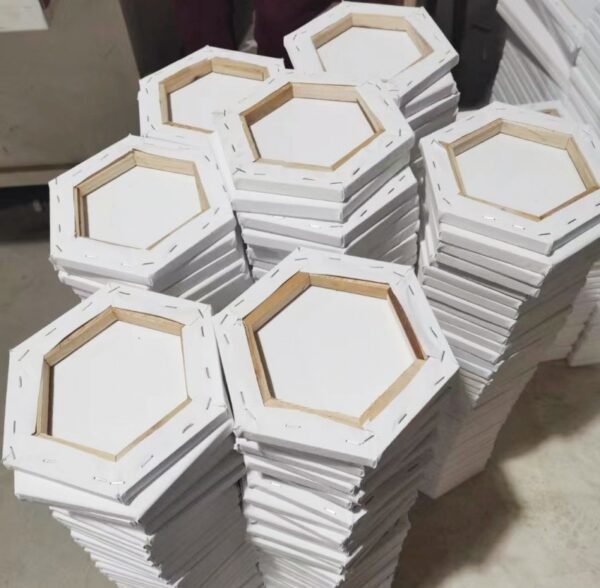 Hexagon Pure Cotton Oil Painting  Acrylic Painting  Watercolor Painting Frame