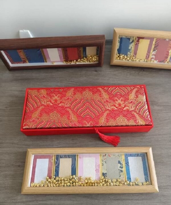 Xuan Paper Hardcards Painting Calligraphy Frame Brocade Box Set