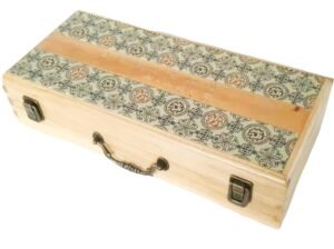 Xuan Paper Hand -Scroll Painting Calligraphy Camphor Wood Package Box with Song Brocade Face