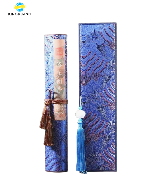 0001 Xuan Paper Scroll Calligraphy Tracing Writing Copying Scroll of < Teng Wang Ge Xu> Brocade Box