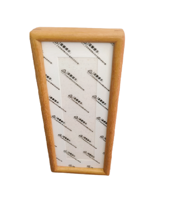 30*11cm Xuan Paper Thickened Wooden Marble Style Golden Teak color Frame