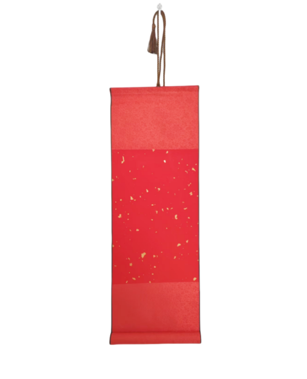 63.5 * 22 cm  Red Color Xuan Paper  Handicraft Scoll Classic lyrical Verses Painting Calligraphy Artwoks Brocade Box Sets