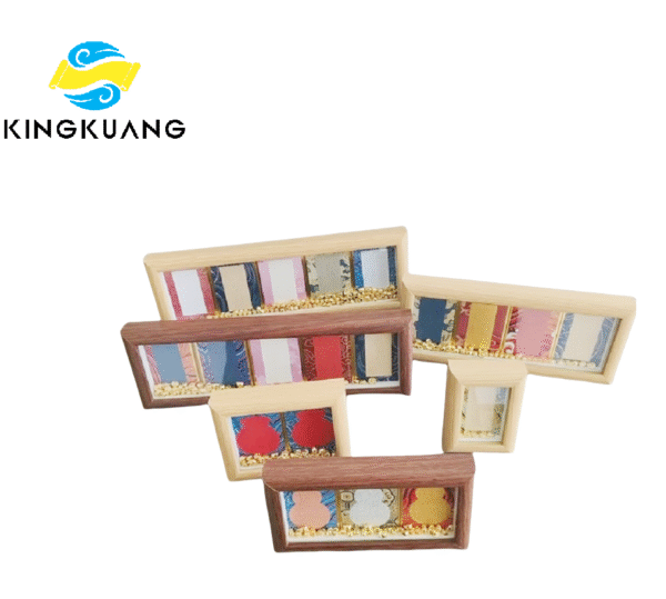 4 pcs xuan paper hand Card Painting Calligraphy Composite Frame