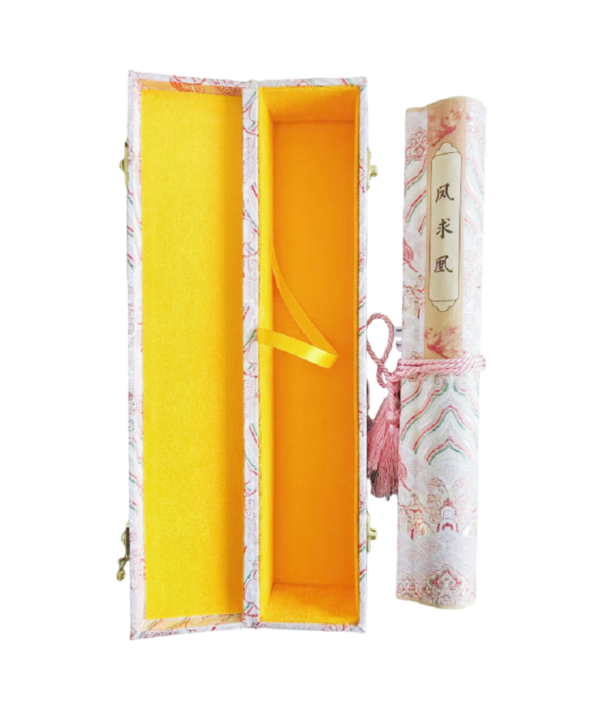 Phoenix Request Chinese Letter Pursuing love proposing marriage Copying calligraphy on  Xuan  paper hand scroll Brocade Box  Sets