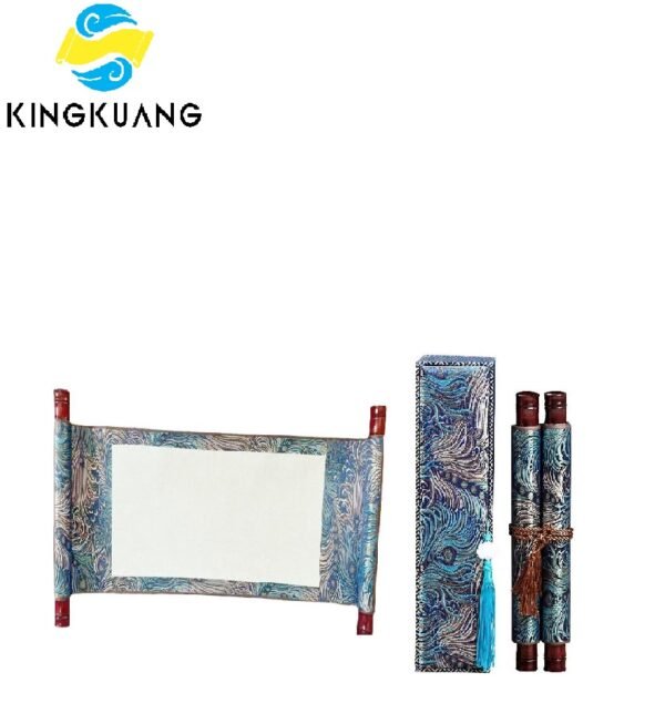 Xuan Paper Art Paper Painting Calligraphy Artwork Scroll Crafts Blue Phoenix Song Brocade Box
