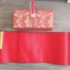 63.5 * 22 cm  Red Color Xuan Paper  Handicraft Scoll Classic lyrical Verses Painting Calligraphy Artwoks Brocade Box Sets
