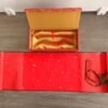 63.5 * 22 cm  Red Color Xuan Paper  Handicraft Scoll Classic lyrical Verses Painting Calligraphy Artwoks Brocade Box Sets