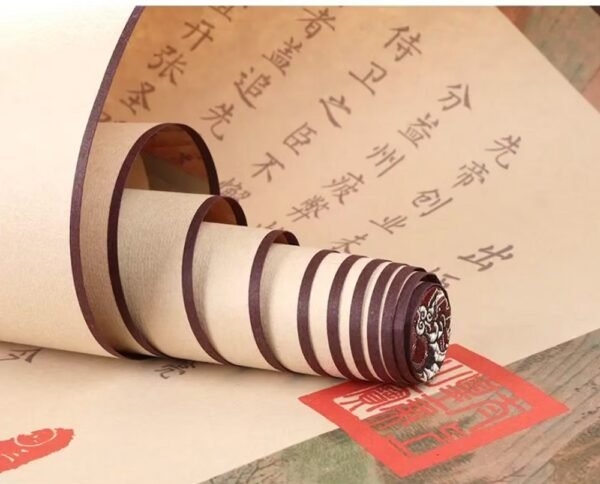 xuan paper for copying and writing <Northern Expedition Memorial to Emperor> Scroll Song Brocade Box