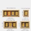 4 pcs xuan paper hand Card Painting Calligraphy Composite Frame