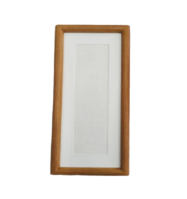 30*11cm Xuan Paper Thickened Wooden Marble Style Golden Teak color Frame